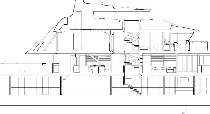 Yacht Architectural Drawing